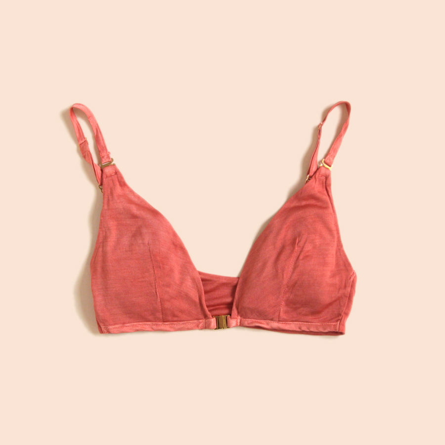 ［Natural dye］Brassiere- Coral Red